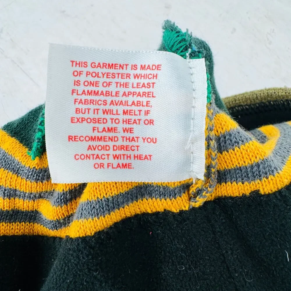 Patagonia Toddler Beanie Hat Striped Pattern‎ Knit Logo Patch Green Yellow Boys